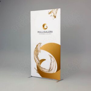 Roll up Canvas double-sided fabric-covered display stand
