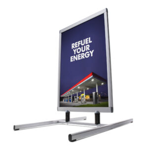 Excel Eco pavement sign with projecting steel feet