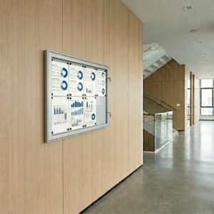 Lockable stairwell notice board