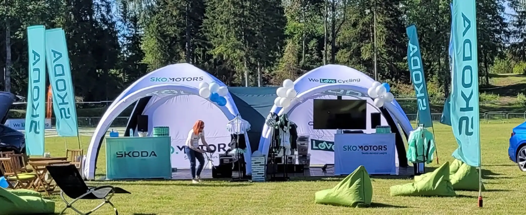 Trükiga pop-up telgid väliüritusel