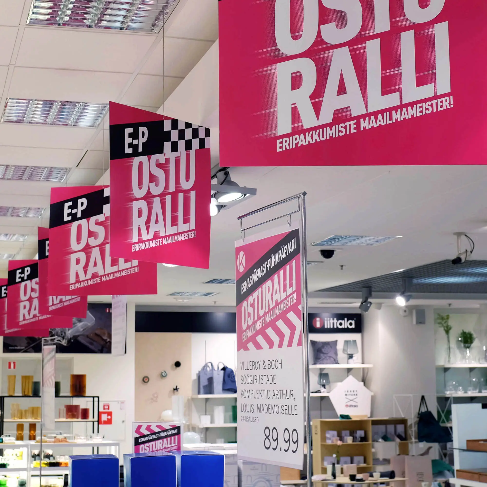 CNC-ga lõigatud kampaania sildid Kaubamajas CNC-ga lõigatud kampaania sildid Kaubamajas