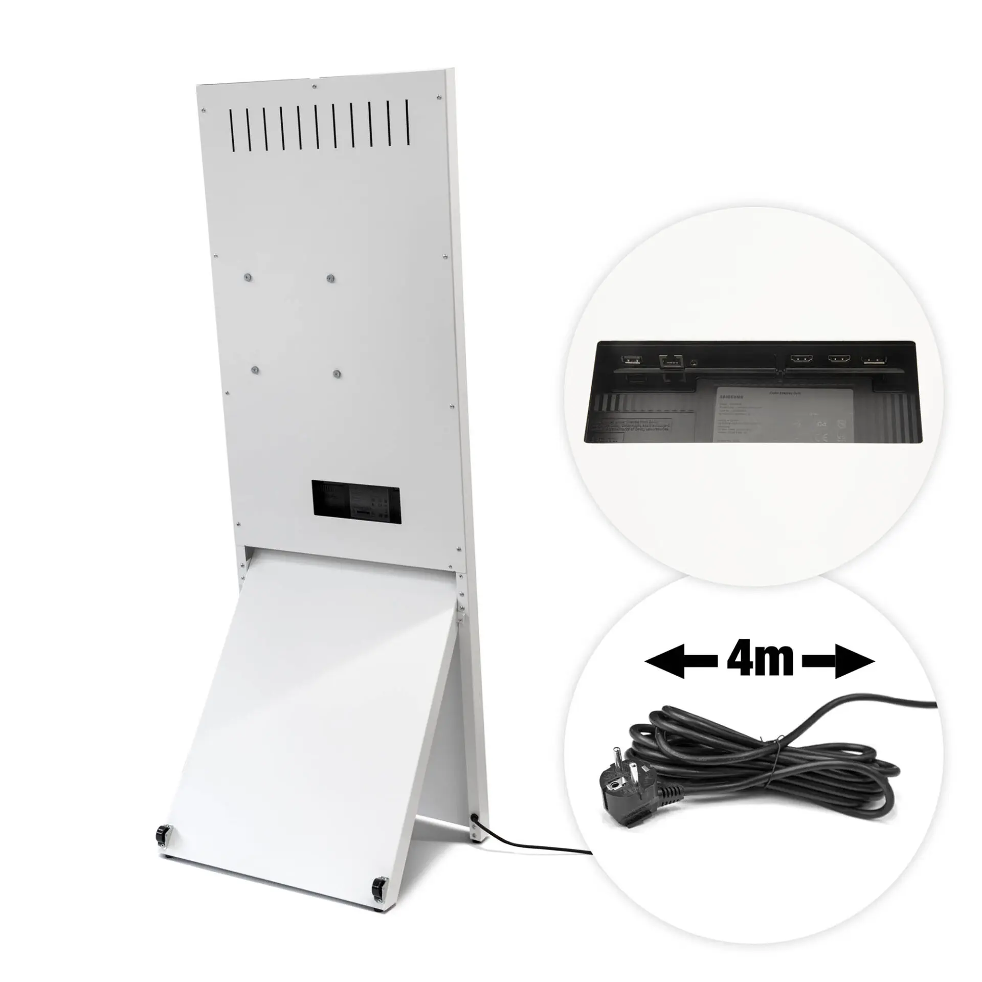 Digitaalne A-stend Spectrum 43″ Valge digitaalne A-stend Spectrum 43″ Samsungi ekraaniga